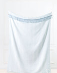 Baby blue throw blanket