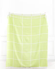 Viora Plaid, Green Plaid Throw Blanket, Woven with tassels, 50"x70"