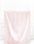 Rivora Stripes, Pink Throw Blanket, Woven Stripes with Tassels, 50"x70"