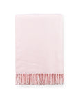 Vayla, Pink Throw Blanket, Woven Herringbone with Tassels, 50"x70"