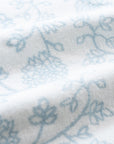 Avinelle Dahlia, Blue and White Throw Blanket, Woven Dahlia with Scalloped Border, 50"x70"