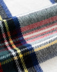 Royal Stewart Tartan Plaid, Merino Wool Holiday Throw Blanket, Beige Red, 50"x70"