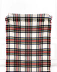 Royal Stewart Tartan Plaid, Merino Wool Holiday Throw Blanket, Beige Red, 50"x70"