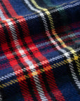 Royal Stewart Tartan Plaid, Merino Wool Cozy Throw Blanket, Navy Red, 50"x70"