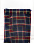 Royal Stewart Tartan Plaid, Merino Wool Cozy Throw Blanket, Navy Red, 50"x70"