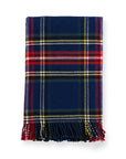 Royal Stewart Tartan Plaid, Tartan Throw Blanket, Navy Woven with Tassels, 50"x70"