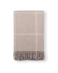 Chatham Windowpane, Merino Wool Christmas Throw Blanket, Classic Camel, 50"x70"