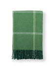 Chatham Windowpane, Merino Wool Cozy Throw Blanket, Sage Green, 50"x70"