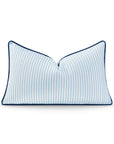 blue and white pillow cover