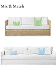 Coastal Indoor Outdoor Pillow Cover, Fringe, Solid White, 20"x20"