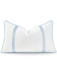 blue stripe pillow cover