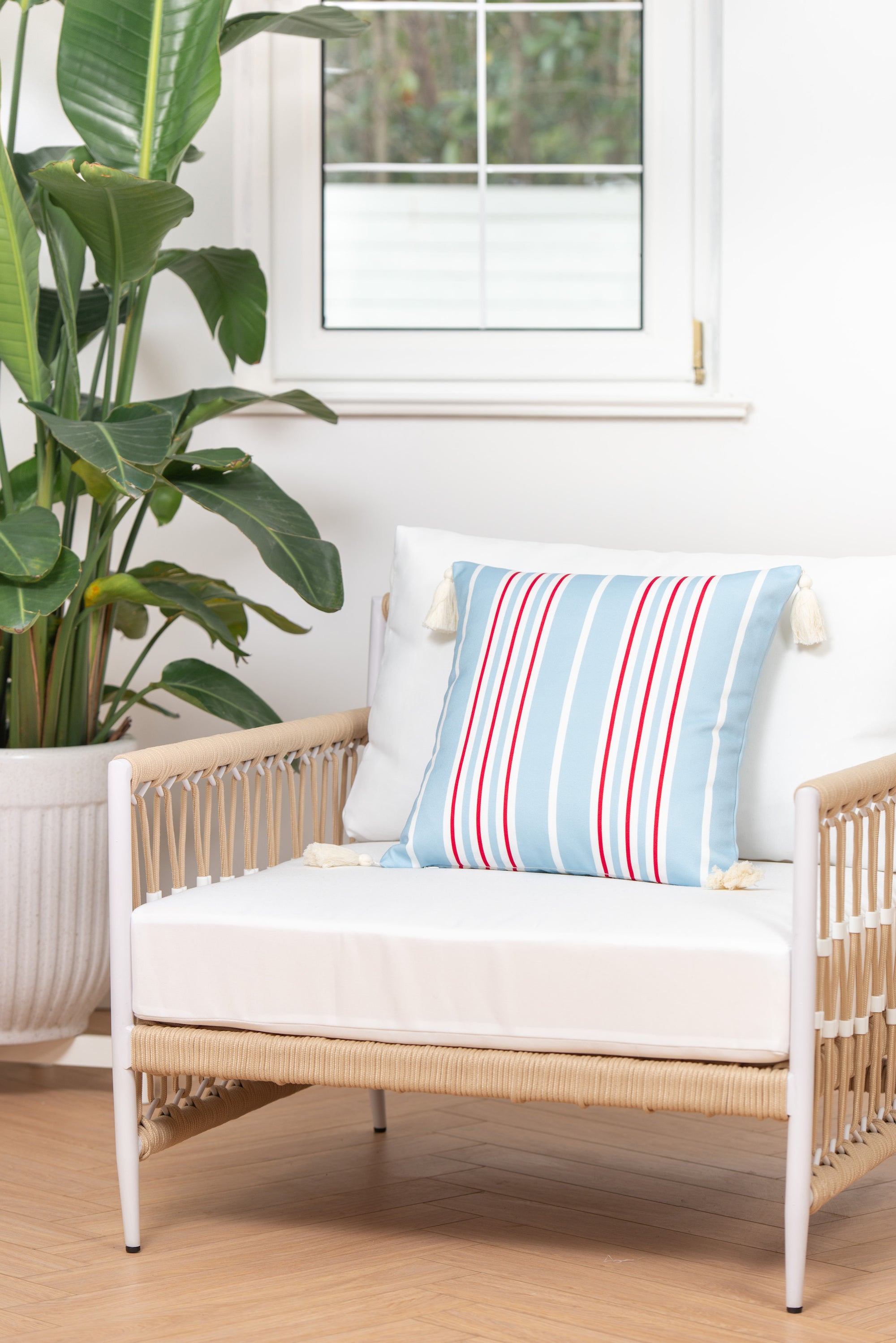 striped outdoor pillows