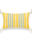 striped lumbar pillow