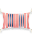 striped lumbar pillow