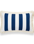 striped lumbar pillow