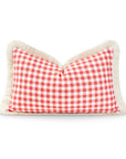 red gingham pillow