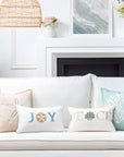 Fall Coastal Indoor Outdoor Pillow Cover, Stripe, Neutral Tan, 20"x20"