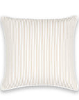 Fall Coastal Indoor Outdoor Pillow Cover, Stripe, Neutral Tan, 20"x20"