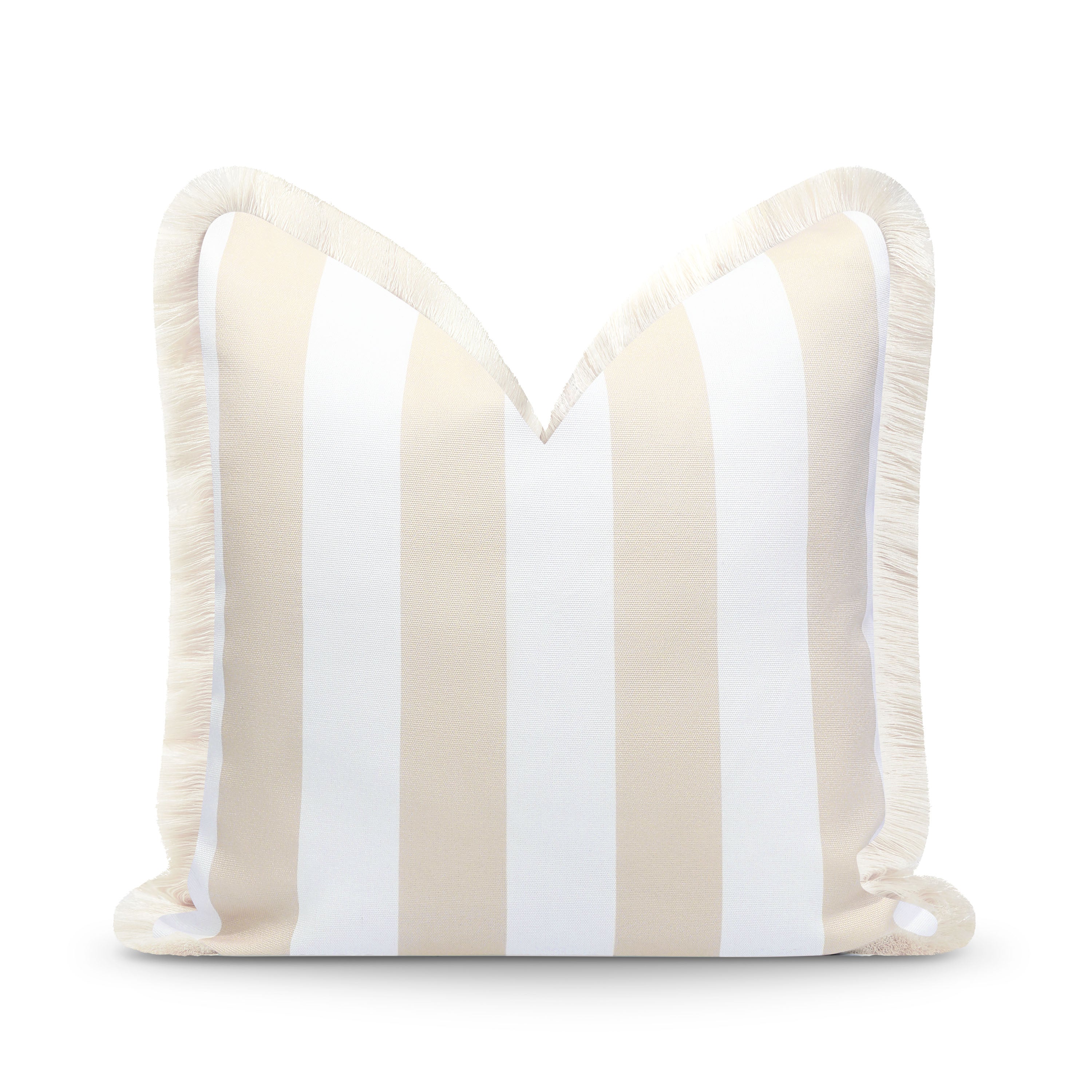 beige and white throw pillows
