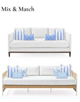 Coastal Indoor Outdoor Pillow Cover, Stripe Fringe, Cornflower Blue, 20"x20"