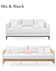 Coastal Indoor Outdoor Lumbar Pillow Cover, Stripe, Blush Pink, 12"x20"