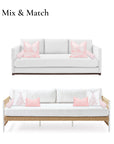 Coastal Indoor Outdoor Bolster Pillow Cover, Stripe, Blush Pink, 6"x20"