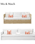 Fall Coastal Indoor Outdoor Lumbar Pillow Cover, Stripe Tassel, Rust Orange, 12"x20"