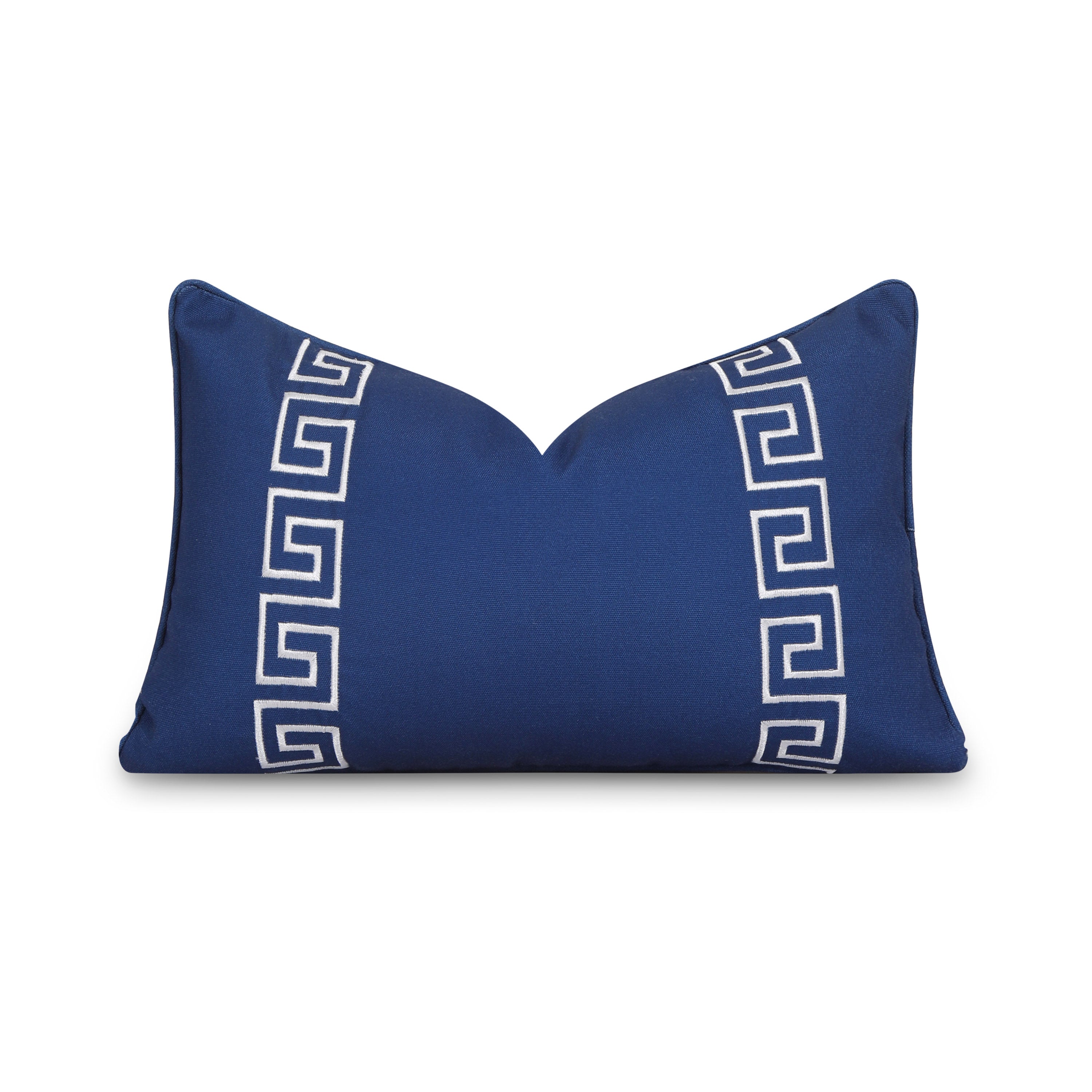 Pillow Case Greek Key Throw Pillows Coastal Indoor Outdoor Lumbar