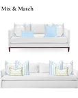 Coastal Indoor Outdoor Throw Pillow Cover Only, Frame Greek Key, Baby Blue, 20"x20"