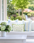 Coastal Indoor Outdoor Throw Pillow Cover Only, Frame Greek Key, Baby Blue, 20"x20"