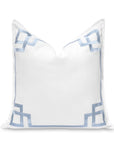 Coastal Indoor Outdoor Throw Pillow Cover Only, Frame Greek Key, Baby Blue, 20"x20"