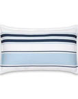 Coastal Indoor Outdoor Lumbar Pillow Cover, Stripes, Navy Baby Blue, 12"x20"