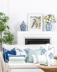 Aqua Throw Pillow Cover