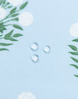 Marveille Flowers, Outdoor Floral Fabric By The Yard 57", Baby Blue Flower on Baby Blue