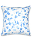 Coastal Indoor Outdoor Throw Pillow Cover, Leopard with Piping, Baby Blue, 20"x20"