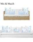 Coastal Indoor Outdoor Throw Pillow Cover, Leopard with Piping, Baby Blue, 20"x20"