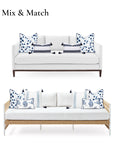 Coastal Indoor Outdoor Throw Pillow Cover, Leopard with Piping, Navy Blue, 20"x20"