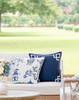 Navy Blue Throw Pillow Cover