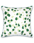 Coastal Indoor Outdoor Throw Pillow Cover, Leopard with Piping, Green, 20"x20"