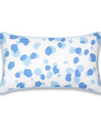 Coastal Indoor Outdoor Lumbar Pillow Cover, Leopard with Piping, Baby Blue, 12"x20"