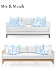 Coastal Indoor Outdoor Lumbar Pillow Cover, Leopard with Piping, Baby Blue, 12"x20"