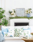 Baby Blue Green Pillow Cover