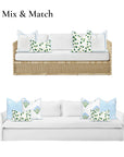 Coastal Indoor Outdoor Lumbar Pillow Cover, Leopard with Piping, Green, 12"x20"