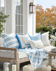 Hanverge Begonia Frame, Indoor/Outdoor Tan Lumbar Pillow Cover, with Scalloped Border, 12"x20"