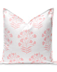 Coastal Indoor Outdoor Throw Pillow Cover Only, Floral, Blush Pink, 20"x20"