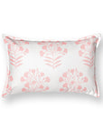 Coastal Indoor Outdoor Lumbar Pillow Cover Only, Floral, Blush Pink, 12"x20"