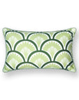 Coastal Indoor Outdoor Lumbar Pillow Cover Only, Tropical Ravenala Palm Tree, Green, 12"x20"
