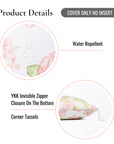 Coastal Indoor Outdoor Throw Pillow Cover Only, Sketch Hydrangea Flower, Blush Pink Green, 18"x18"