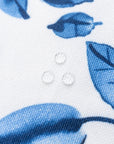 Belflora Watercolor Rose and Hydrangea, Blue And White Outdoor Fabric By The Yard 57", Navy Blue