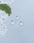 Nantess Blooming Hydrangea, Outdoor Floral Fabric By The Yard 57", White Flower on Baby Blue